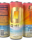 OMNI Energy Drink Beach Day 12 Oz Pack of 12  Contains 200mg Natural Caffeine B Vitamins CoQ10 Ginger Root Extract  SugarFree Low Calorie Energy Drink for AllDay Vitality