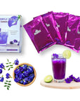 Honey Lemon Butterfly Pea Tea Mix Instant Tea Powder 50gram 5 Sachets  Thai Tea Powder For Iced Tea Hot Tea Drink Cocktail Party