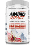 I-Prevail Supplements Amino Impact BCAA - EAA Enhanced Hydration Recovery & Endurance Keto Friendly Formula 7g BCAA’s - 3g EAA’s Plus 2g Glutamine |30 Serving (White Glacier Cherry)