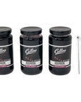 Collins Bourbon Cherries Pack of 3 bundled with complimentary 4count Stainless Steel Cocktail Picks  Cocktail Garnish  Stemmed Cherries  For Perfect Old Fashined or Manhattan Cocktails