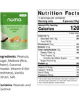 Numa Foods Mini Coconut Peanut Butter Bars - Vegan, Low Sugar, High Protein, All Natural, Gluten Free - Crunchy Plant Based Peanut Butter Snacks - 3 Bags with 8 Individually Wrapped Coconut Protein Bars