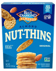 Blue Diamond Almonds Nut Thins Gluten Free Cracker Crisps Original 425 Ounce Pack of 12