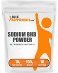 BULKSUPPLEMENTS.COM Sodium BHB Powder - Beta-HydroxyButyrate Powder, BHB Supplement - BHB Salts, Electrolytes Supplement, Pack of 1 - Pure & Unflavored, 10g per Serving, 100g (3.5 oz)