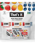 Mini Fruit Bars Thats it 24 ct Variety Pack Strawberry Mango Blueberry Packaged with BRYANT DESAI SUPPLIES LLC PEN