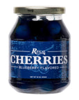 Regal 16 oz Dark Blue Maraschino Cherries with Stems