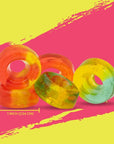 Tropical Rings Gummy Candy Exotic Fruit Flavored Mini Size Bulk Pack 2 Pounds