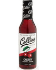 Collins Cherry Syrup Cherry Simple Syrup Real Sugar Cocktail Syrups Soda Water Flavors Cocktail Mixers 127 Ounces Set of 1