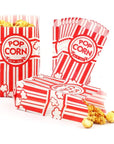 Zahaat 100 Pcs 1 OZ Popcorn Bags Red and white Bulk Popcorn Bags for individual servings Small Popcorn Bag for Movie Theater Carnival Party Decorations