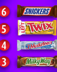 SNICKERS TWIX 3 MUSKETEERS  MILKY WAY Full Size Bars Variety Mix 18Count Box