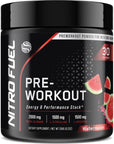 Pre Workout Powder with Beta-Alanine and Caffeine for Sustained Energy & Performance, L-Citrulline for Muscle Pumps - Nature's Preworkout Supplement for Men & Women, Watermelon Flavor - 30 Servings