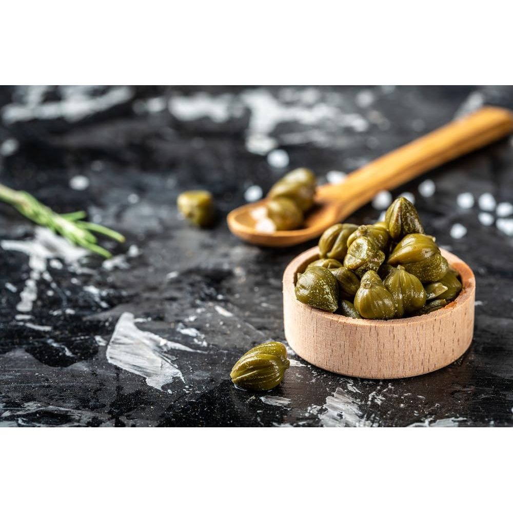 Sanniti Spanish Capers Capotes in Vinegar and Salt Brine  335 oz