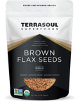 Terrasoul Superfoods Organic Brown Flax Seeds, 2 Pound