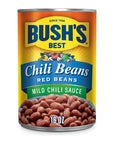 BUSHS BEST 16 oz Canned Mild Red Chili Beans Source of Plant Based Protein and Fiber Low Fat Gluten Free Pack of 12