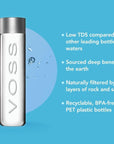 VOSS Premium Still Bottled Natural Water  BPAFree  High Grade PET  Recyclable Plastic Water Bottles  Pure Drinking Water with Unique  Iconic Bottle Design  24 Pack