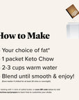 Keto Chow Vanilla Cream Core Unsweetened  Keto Meal Replacement Shake Powder  Nutritionally Complete  Low Carb  Delicious Easy Meal Substitute  Protein Rich  Dairy Free  Single Meal Serving