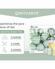 QIRIYUANYE Cold Brew Tea Instant Tea Powder Jasmine Green Tea Chinese Tea 100 Tea Leaves No Sugar Added 12cups