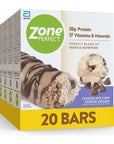 ZonePerfect Protein Bars, 10g Protein, 17 Vitamins & Minerals, Nutritious Snack Bar, Chocolate Chip Cookie Dough, 20 Bars