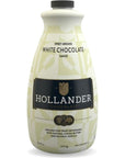 White Chocolate Café Sauce by Hollander Chocolate Co  Gourmet White Chocolate Sauce with Real Cocoa Butter for the Professional or Home Barista  Net Wt 91oz  64 fl Oz Large Bottle