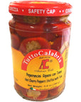 TuttoCalabria PepperO Cherry Peppers Stuffed with Italian Tuna Great for Antipasti Appetizers 280g