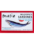 Matiz Spicy Wild Spanish Sardines in Olive Oil and Piri Piri Pepper 42 oz 5 Pack  Imported from Spain  WildCaught and HandPacked