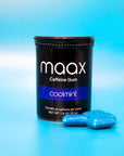 Maax Caffeine Energy Gum  125mg of caffeine per piece  Coolmint  25 pieces per container  Focus Supplement