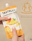 Tastelli Konjac Jelly Infused with Collagen Drink  Vitamin C  Antioxidants  10 Calories Vegan Zero SugarHealthy Drinkable Dessert Pouch  Mango Pineapple  150mL x 10 Pouches