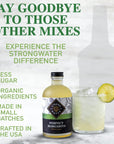 Strongwater Best Margarita Mix  Makes 8 Cocktails  Concentrated Margarita Drink Mix Perfect Margarita Mixer Coin Style Made with Fresh Lime Juice  Orange Cointreau Extract  1 Pack