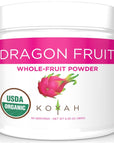 KOYAH  Organic Freezedried Pink Dragon Fruit Powder 1 Scoop  14 Cup Fresh 30 Servings often called Pitaya 180 g 635 oz