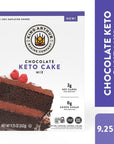 King Arthur Baking Keto Cake Mix, Chocolate, 2g Net Carbs 0g Added Sugar Per Serving, Low Carb & Keto Friendly, 9.25oz, White