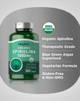 Piping Rock Organic Spirulina Tablets 1000 mg | 300 Pills | Vegetarian, Non-GMO, Gluten Free Supplement