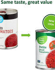 Amazon Fresh Petite Diced Canned Tomatoes 145 Oz Previously Happy Belly Packaging May Vary