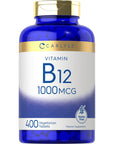 Carlyle Vitamin B12 1000mcg | 400 Tablets | Vegetarian, Non-GMO, Gluten Free