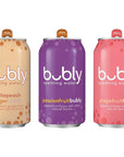 BEEQ Pack of 16 bubly Sparkling Water Berry Bliss Sampler 12 fl oz Cans Multi Flavor Soft Drink Bundle  Assortment Soda Refrigerator Restock Kit of Soda