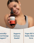 Vegan Vitamin B12 Sublingual Liquid Drops by Live Conscious- Methylcobalamin Max Strength B12 5000mcg Formula - Vegan B 12 Vitamin Support Energy & Mood, Promote Memory, Aid Immune System - 60 Serving