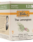 Millie’s All Natural Organic Gluten-Free Vegetable Sipping Broth 12 Tea Bags Thai Lemongrass