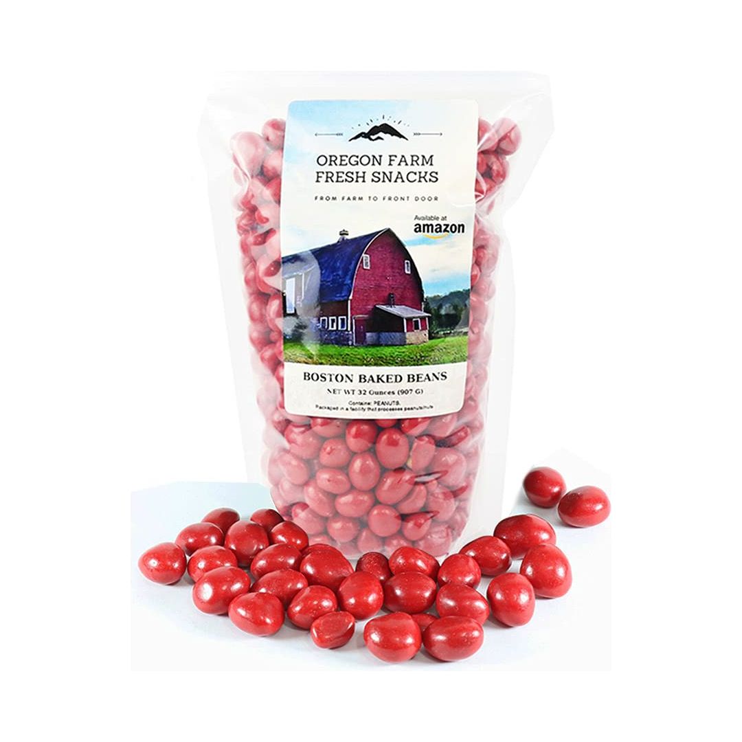 Oregon Farm Fresh Snacks Boston Baked Beans Candy Coated Peanuts Perfect for Snacks Lunches Movie Game Nights Candy Bowls Buffets and Sporting Events  2lbs