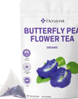 Blue Butterfly Pea Flower Tea NonGMO  CaffeineFree Herbal Tea bags Healthy Dried Butterfly Pea Flower for Blue  Purple Drinks and Food Coloring 40 Bags