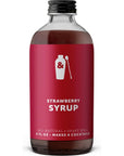 Shaker  Spoon Summer Cocktail Syrup Set 4oz Hibiscus Syrup 4oz Peach Lavender Syrup 4oz Strawberry Syrup Flavored Syrups for Drinks Coffee Syrup