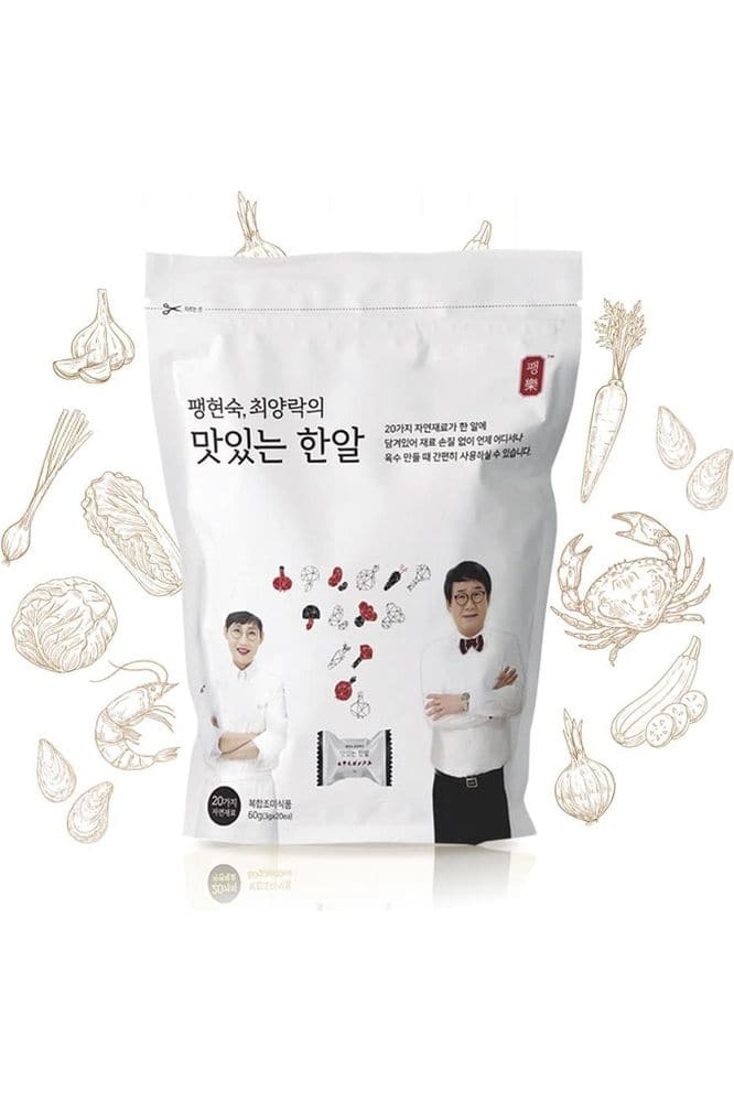 Jwellfood Pang Hyeon-suk &amp; Choi Yang-rak&#39;s Instant Soup Stock Masterpiece Tasty Tablet 20 servings Made in Korea