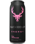 Bucked Up Energy Drink 300mg Pink Lemonade 12 CT