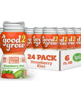 good2grow Strawberry Kiwi Juice 24pack of 6Ounce BPAFree Juice Bottles NonGMO with Full Serving of Fruits and Vegetables SPILL PROOF TOPS NOT INCLUDED Pack of 24