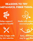 Metamucil, Fiber Thins, Daily Psyllium Husk Fiber Supplement, Supports Digestive Health and Satisfies Hunger, Apple Crisp Flavor, 4 Packs x 12 Servings (48 Total Servings)