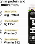 Huel Black Edition ReadytoDrink Vanilla Meal Replacement Drink 35g High Protein 27 Vitamins and Minerals Vegan Gluten Free Plant Based High Fiber Low Sugar 169 Fl Oz 12 Pack