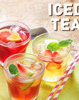 The Republic of Tea  Ginger Peach Black Iced Tea Bags 40 Large QuartSized Iced Tea Pouches Naturally Caffeinated