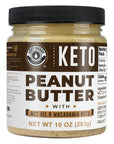 Keto Peanut Butter with Macadamia Nuts and MCT Oil Smooth, 10oz - Keto Nut Butter Spread, Fat bomb, Low carb keto snack (10)