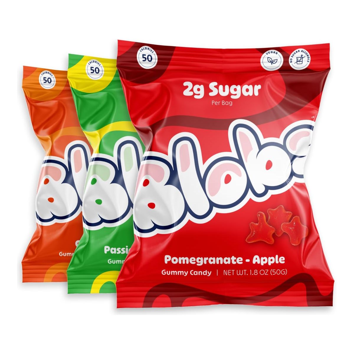 Blobs Gummy Candy  Low Sugar Healthy Gummies  Low Net Carb  Low Calorie  No Sugar Alcohols Vegan Gluten Free  Variety Snack Pack for Kids  Adults Pack of 6