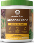 Amazing Grass Greens Superfood Powder Greens Powder with Digestive Enzymes  Probiotics Organic Spirulina Chlorella and Beet Root Powder Chocolate 30 Servings