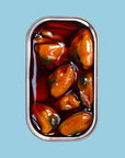 Spanish Mussels Canned in Pickled Sauce  B Vitamins Omega3  Tinned Seafood by Ati Manel  8 x 110g Can