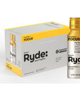 Ryde Focus Shot  Orange Flavor  LTheanine  Ginseng  Caffeine  0 Calories 0 Sugar  2 FL OZ Shots  Helps You Focus 8 Pack