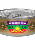 Genova Premium Albacore Tuna in Olive Oil Wild Caught Solid White 5 oz Can Pack of 12